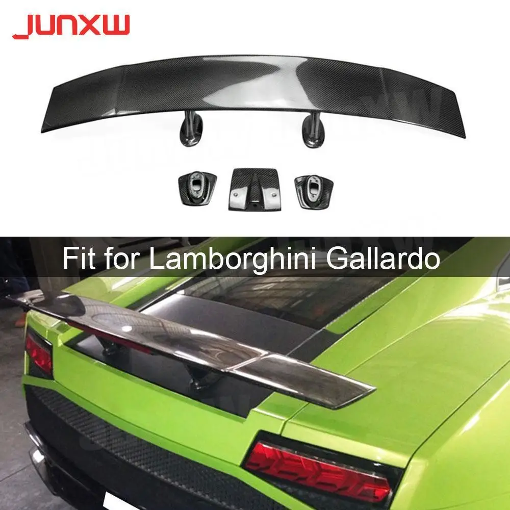 

Carbon Fiber Car Rear Spoiler Rear Wing Lip Fit for Lamborghini Gallardo LP550 LP550 LP560 2004-2012 FRP Rear Trunk Wings