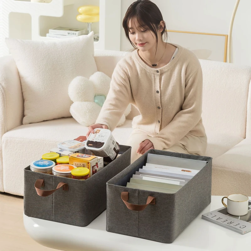 Cationic Foldable Storage Box Socks Toys Organizer Container Wardrobe Large Capacity Basket Household Supplies