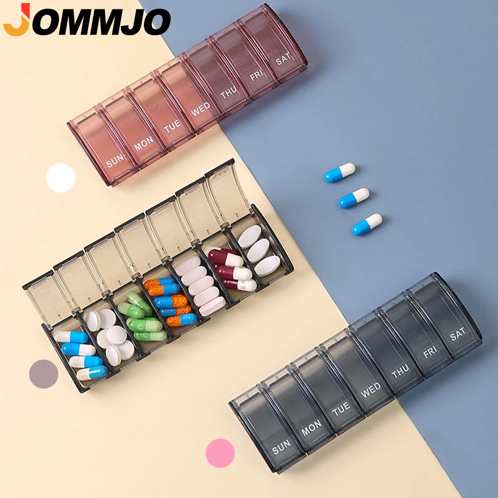 

1PCS Weekly Small Pill Organizer, 7 Day Pill Case, Daily Vitamin Case Medicine Box, Pill Containers for Medicine Supplements