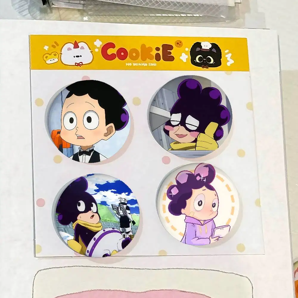 أنيمي مينورو مينيتا لطيف قسط صفيح دبابيس التلبيب المستديرة: دبابيس شارة لطيف لملحقات حقيبة الكتف، هدايا تذكارية #3