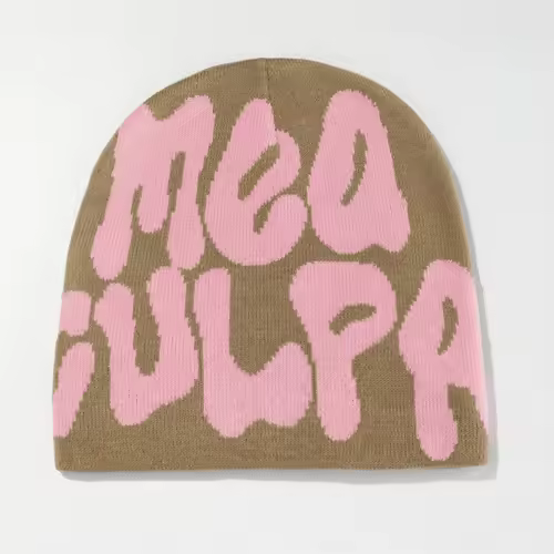 Mea Culpa Knitting Beanies Hat For Women Men Couple Y2K What's In Fashion Bonnet Kpop Wool Skullies Hoods Lady Caps Gorro шапка - Image 8