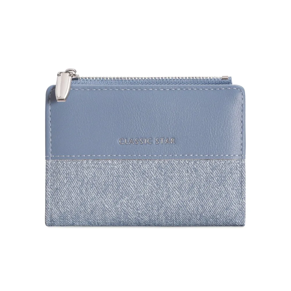 

Ins Mini Short Wallet Zipper Large Capacity Money Bag PU Leather Coin Pocket Women