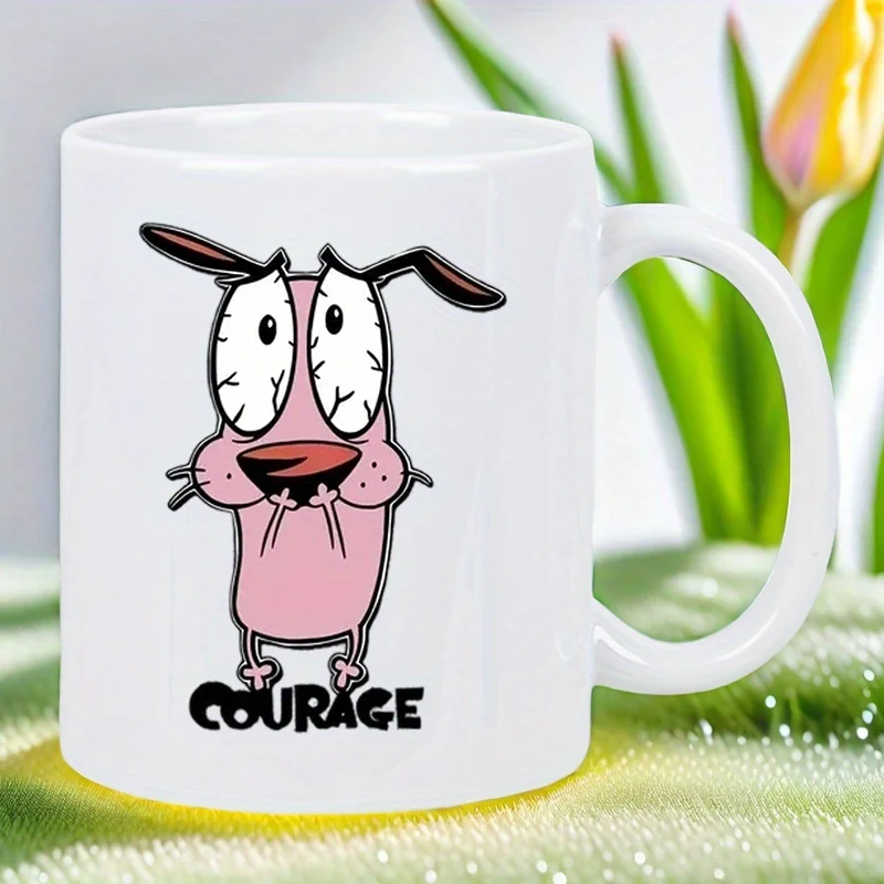 

Керамическая керамическая белая кружка Courageous Pig Design — вдохновляющая кофейная чашка для Brave Souls