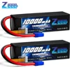 ZEEE Lipo FPV 드론 배터리 소프트 케이스, RC 자동차 데저트 보트 RC 모델 부품, EC5 플러그 포함, 6S 10000mAh 배터리, 22.2V 120C 1