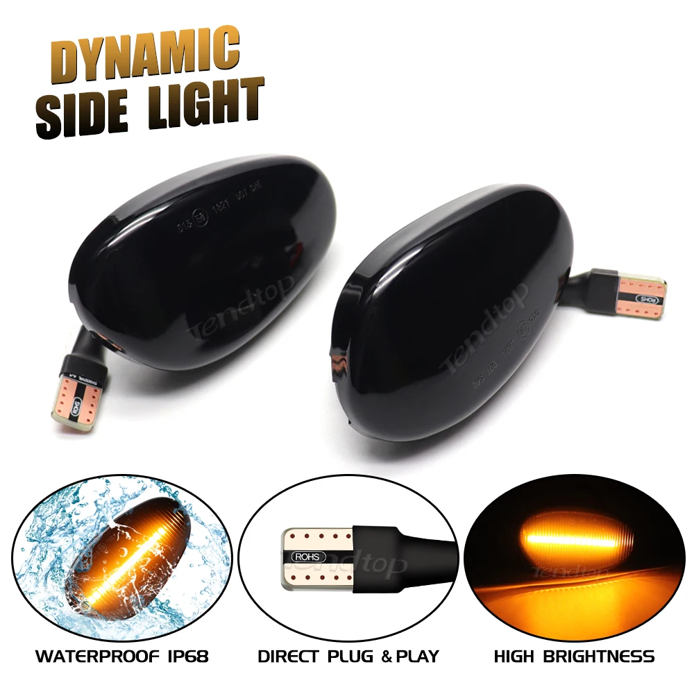 Fender Amber Full Car tools LED Side Marker Lamp Turn Signal Lights For Alfa Romeo 145 930A 146 930B 1994- 2001