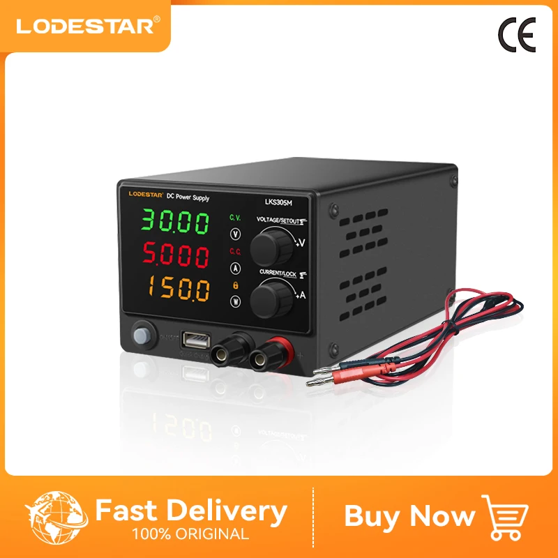 Fuente De Alimentación Dc Variable, 0-30v 0-10a Conmu