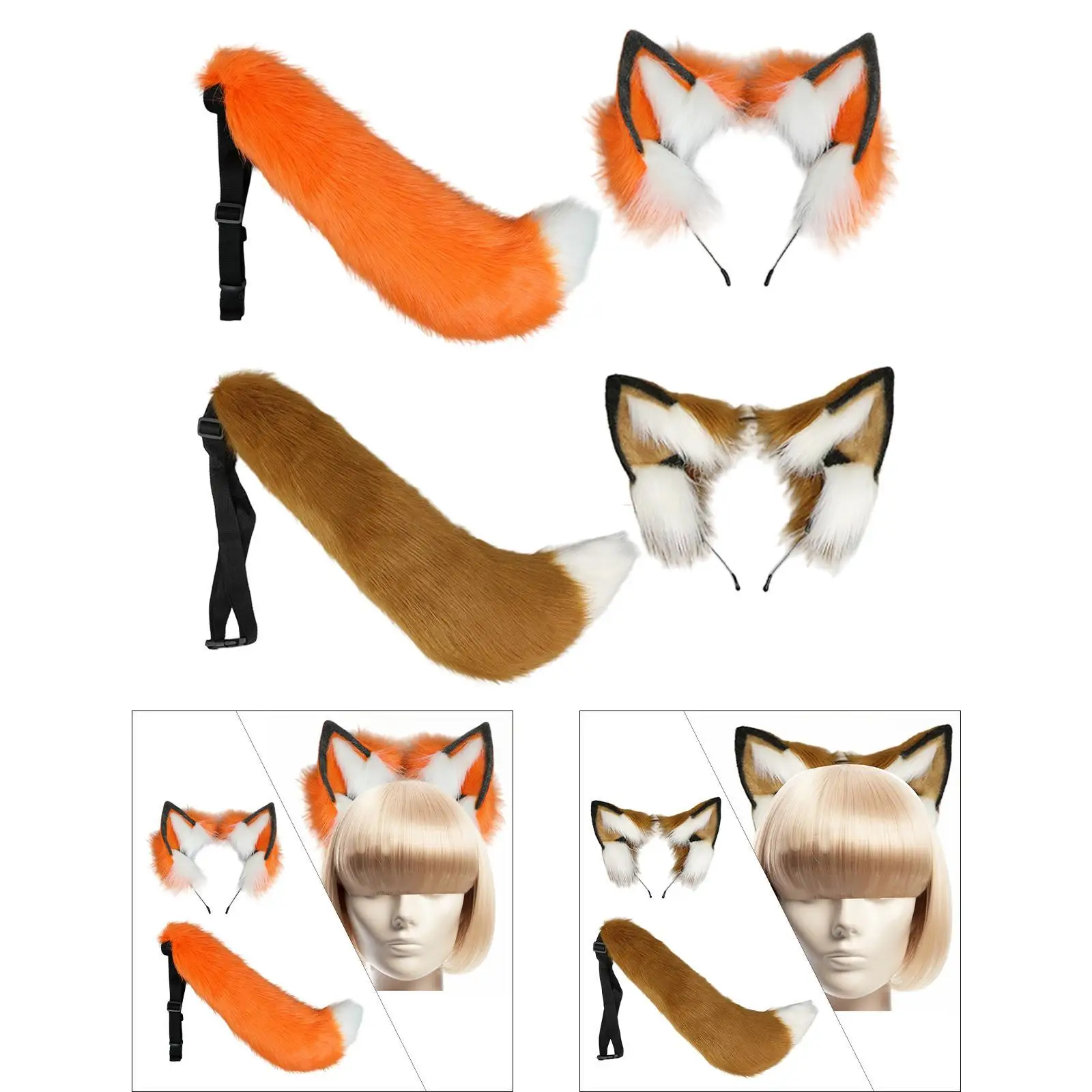

Animal Ears and Tail Set Cosplay Gift for Performance Masquerade Birthday