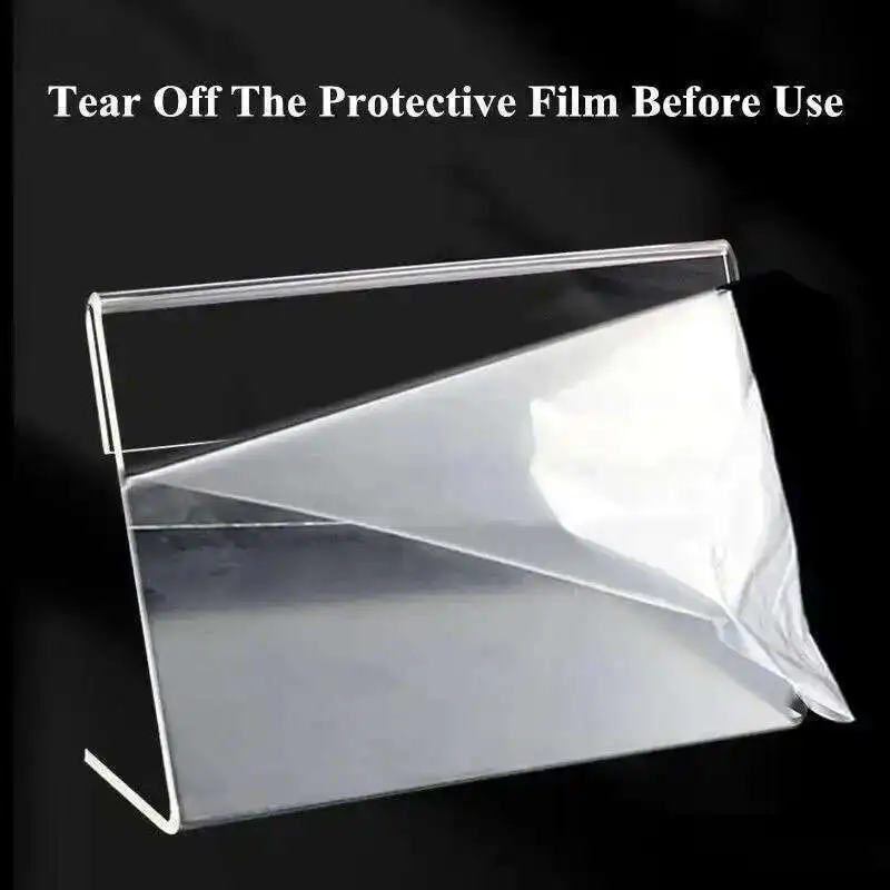 10 sztuk/partia L kształt Mini akrylowy uchwyt na znak stojak cena etykieta z nazwą etui na karty