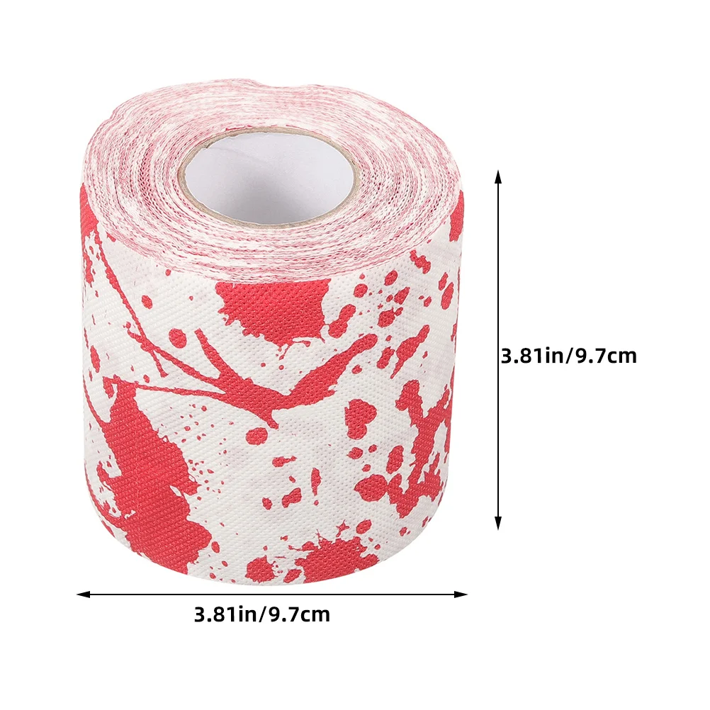 4 rotoli di carta igienica con stampa di mani insanguinate di Halloween, rotolo di carta igienica decorativa per forniture per feste in bagno, rotolo festivo con stampa natalizia