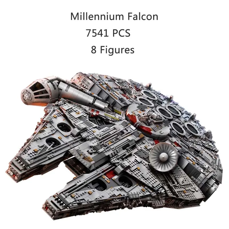 7541PCS Falcon Ship Building Blocks Bricks Model Compatible 75192 Birthday Toys Gifts 05132