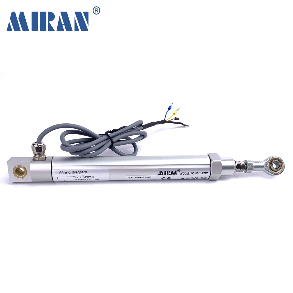 Miran WY-02 15-75mm High Sealing Screw Installation Miniature Pull Rod Linear Position Sensor/Scale for Cement Equipment