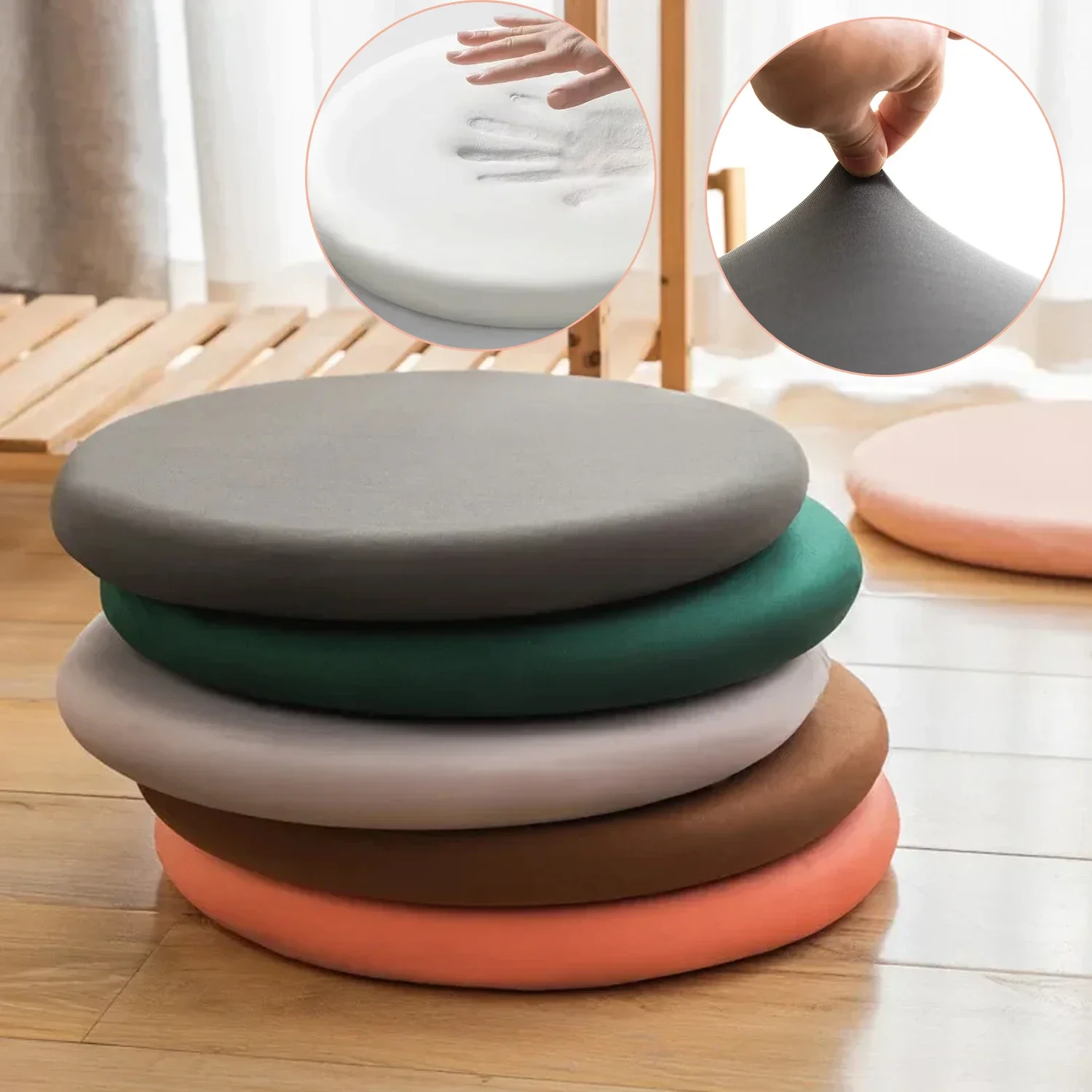 30/35/40/45cm Round Memory Foam Cushion, Chair, Futon Mat, Floor Mat, Suitable for Home, Office, Home Decoration  쿠션