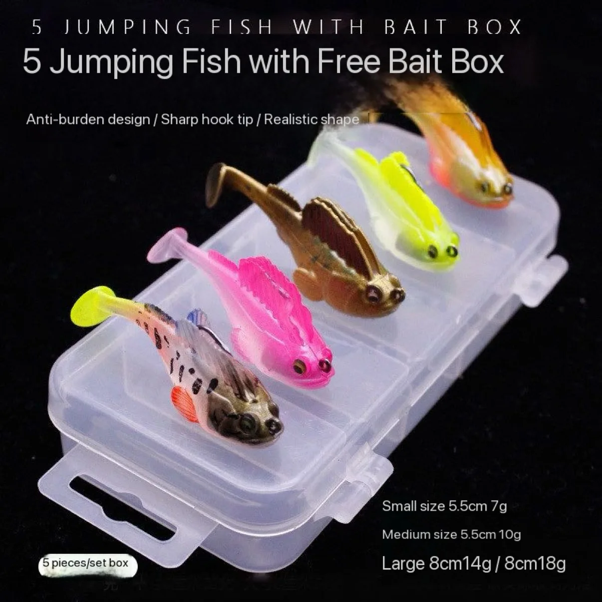 

Имитация рыбки-хоппер с джиг-головкой, незацепляющаяся приманка для донной ловли на мандаринового окуня, сома, змееголова, набор мягких рыболовных приманок