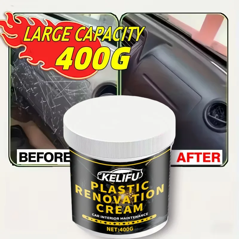 400g Heavy-Duty All-Purpose Plastic & Rubber Restorer - Fast-Acting Scratch Repair, Anti-Aging Protection, Restores to Like-New