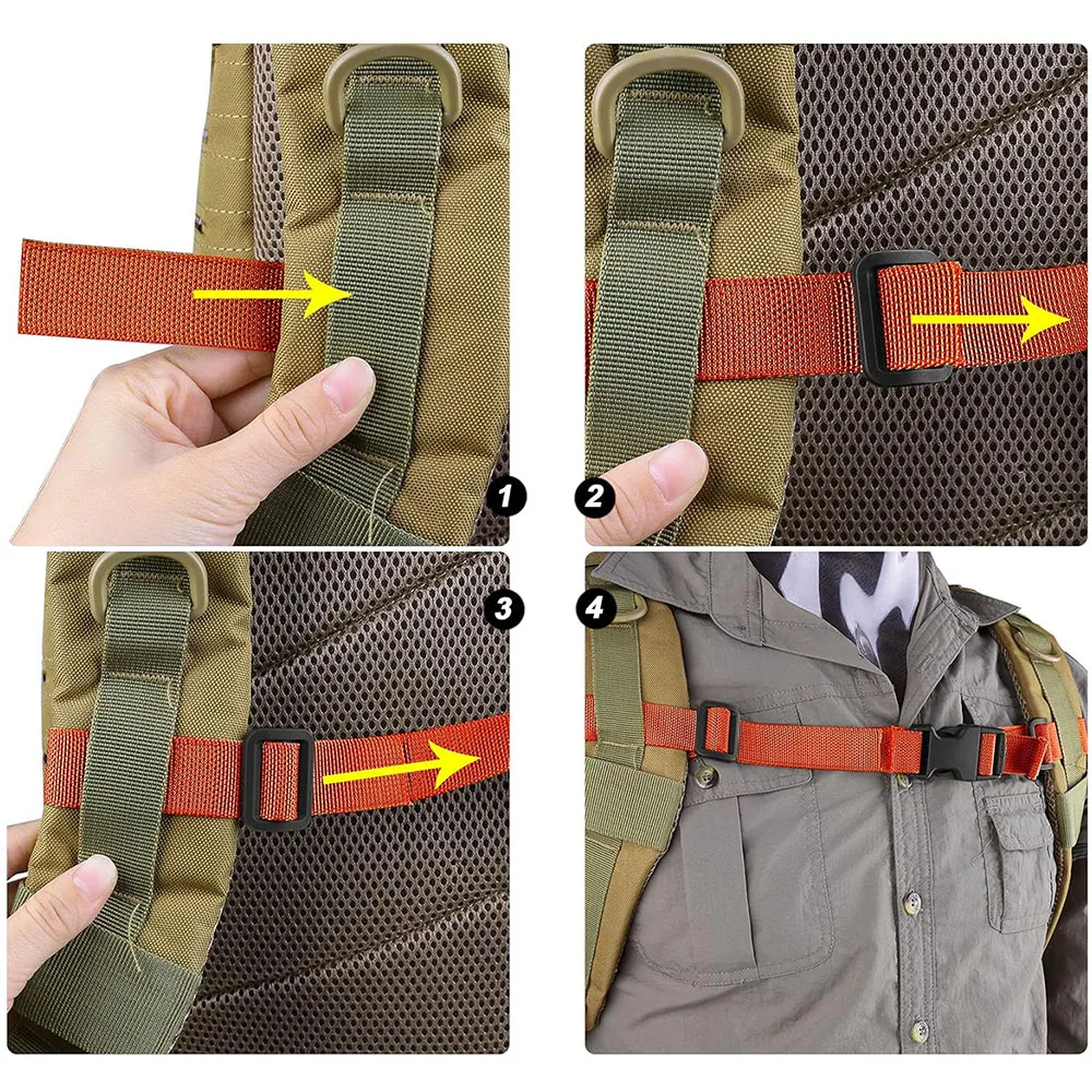 Non-slip Backpack Chest Strap Adjustable Shoulder Chest Harness Backpack Accessory Strap fit Hiking and Jogging Wholesale