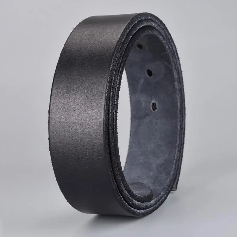 No Buckle 3.8 CM Belt for Men\'s Leather Top Layer Cowhide Needle Buckle Waistband Pure Strap Headless Belts