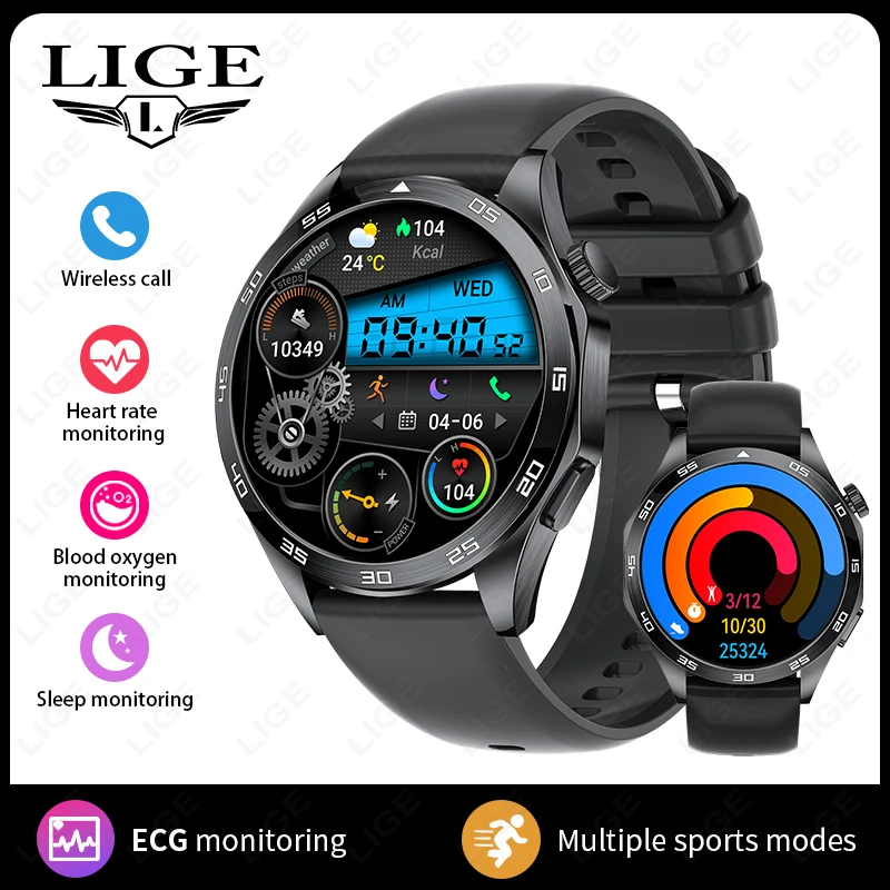 

Новые смарт-часы ECG для спорта и фитнеса, водонепроницаемые, с Bluetooth-вызовами, мониторингом сердечного ритма и здоровья, смарт-браслеты для мужчин 2026