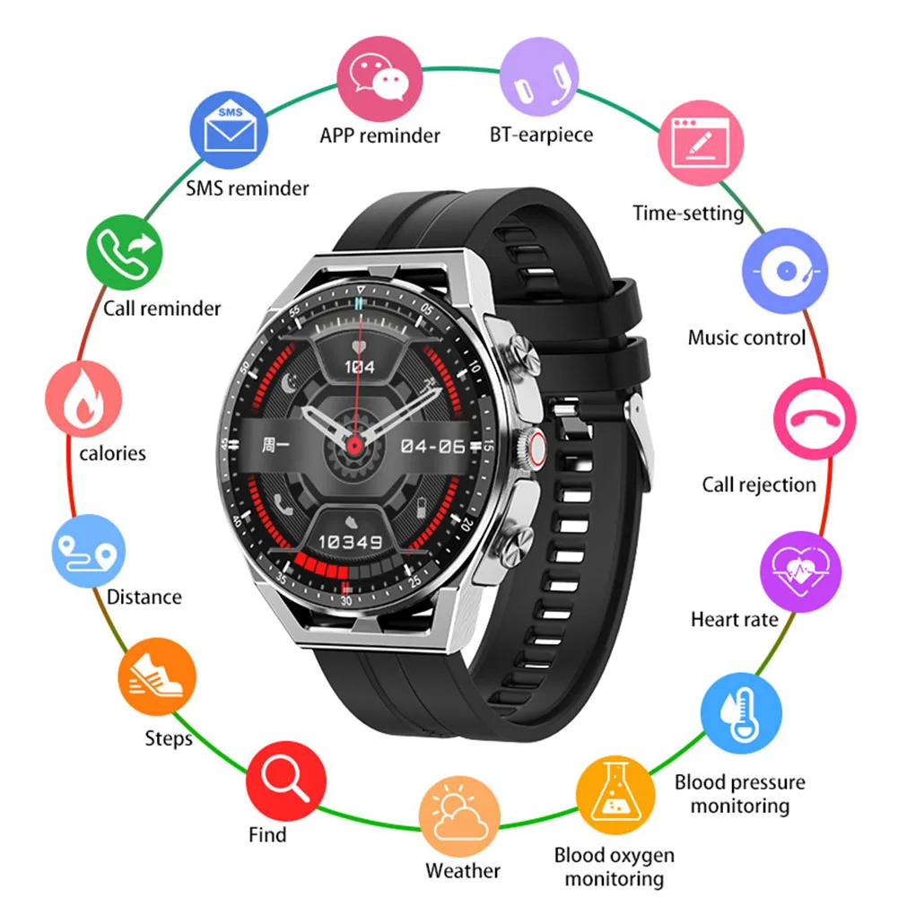 300mAh Fitness Smartwatch Heart Rate Health Monitor IP66 Waterproof 2-in-1 Smart Watch with TWS Wireless Headphones