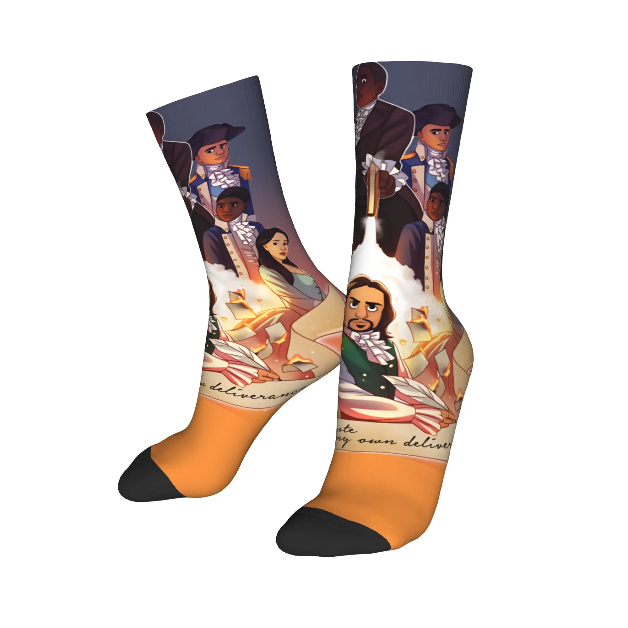 Hamiltons, medias musicales, calcetines Harajuku, calcetines suaves y cálidos para hombre, calcetines antideslizantes de diseño deportivo para correr de primavera, regalo
