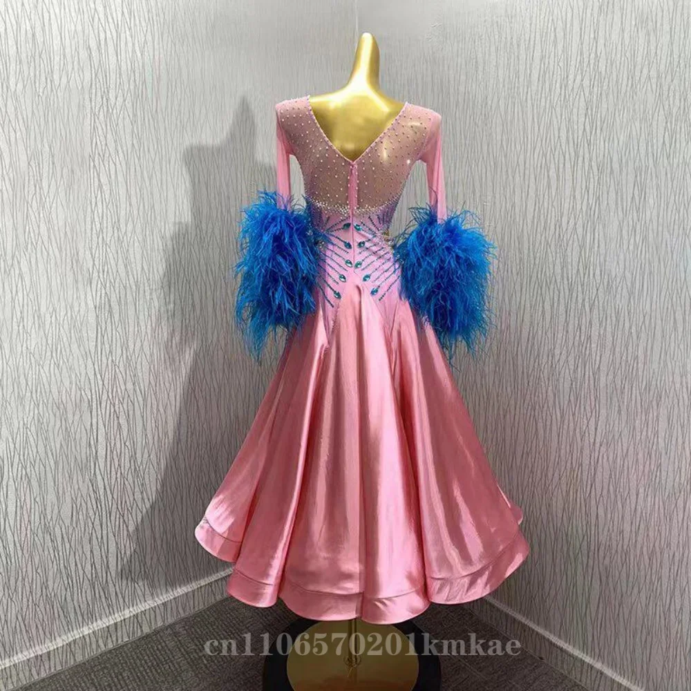 Daily Performance Modern Dance Outfit Custom Women Ballroom Waltz Competition Dance Clothing
