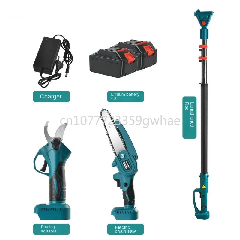 Handheld telescopic electric high branch saw lithium battery trimming