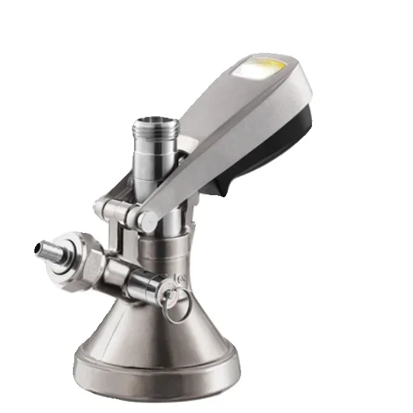 Craft beer dispenser barrel connector