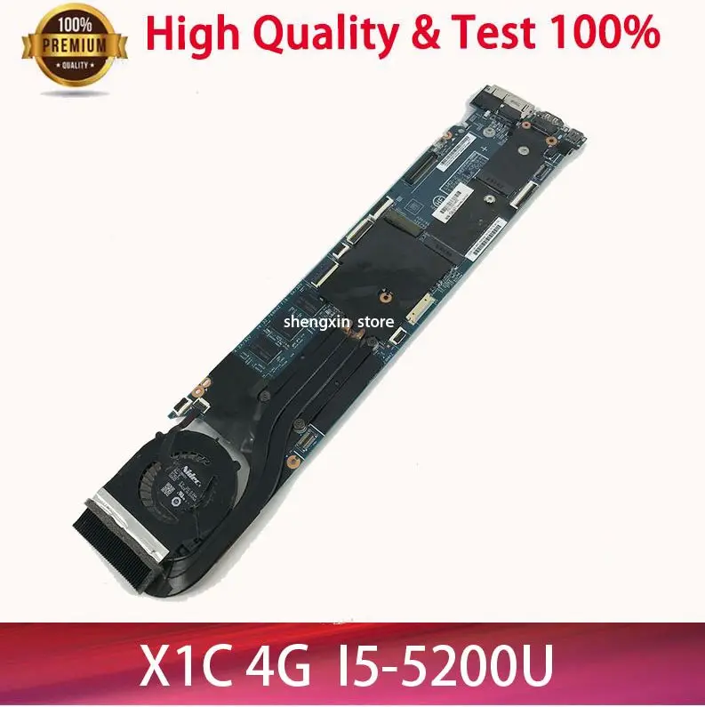 

NEW For lenovo thinkpad X1C X1 Carbon laptop motherboard 00HT351 13268-1 448.01434.0011 with I5-5200U CPU 4G RAM Mainboard