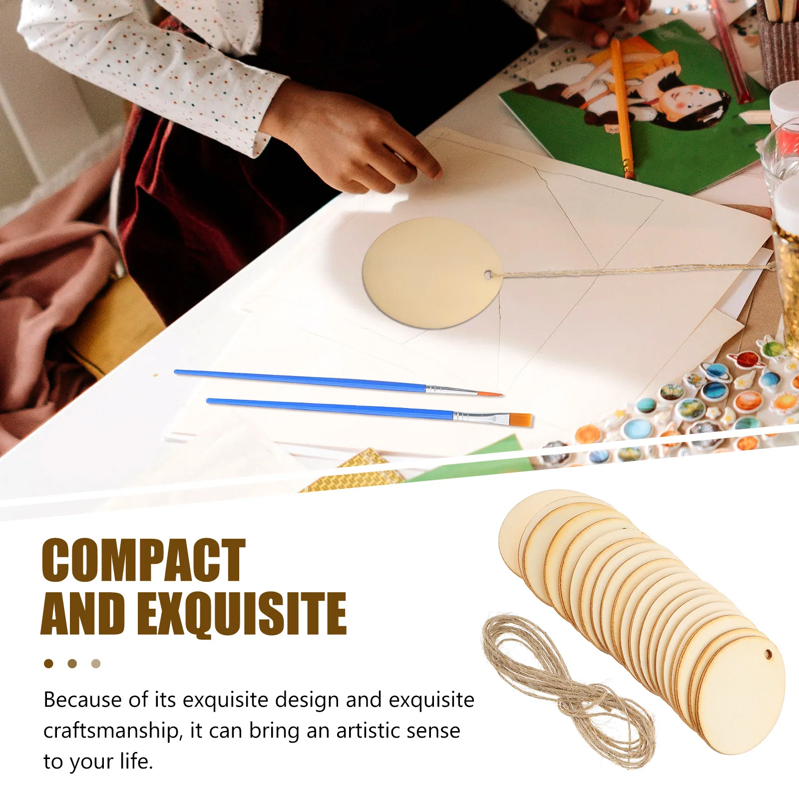 

10Pcs DIY Easter Wooden Egg Slices Hanging Decor Blank Wood Chips Egg Shape Cutouts Easter Party Supply Eggs Wooden Slices