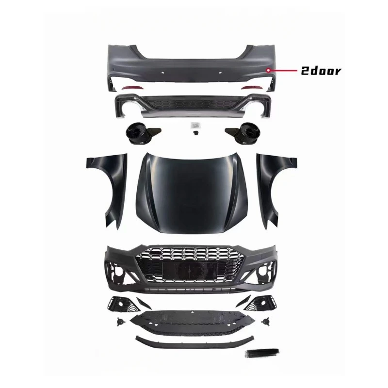 High Quality Body Kit Fit 2008-2016 A5 Upgrade to 2021 Style Bumper Surround Parts