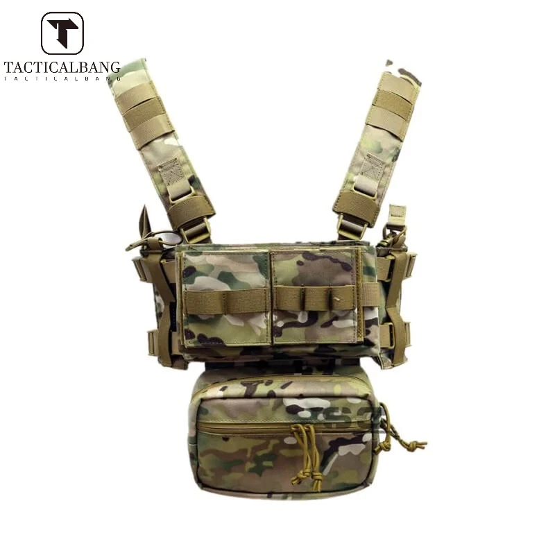 Tacticalbang Adjustable Tactical Chest Rig Tactical Vest for Hunting and Shooting Magazine Pouches