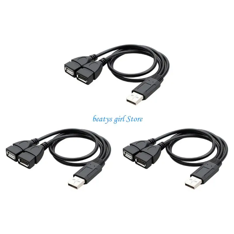 

C7AB USB Splitter Cable USB2.0 Male to 2 Port Female Multiple USB Port Extender Cable