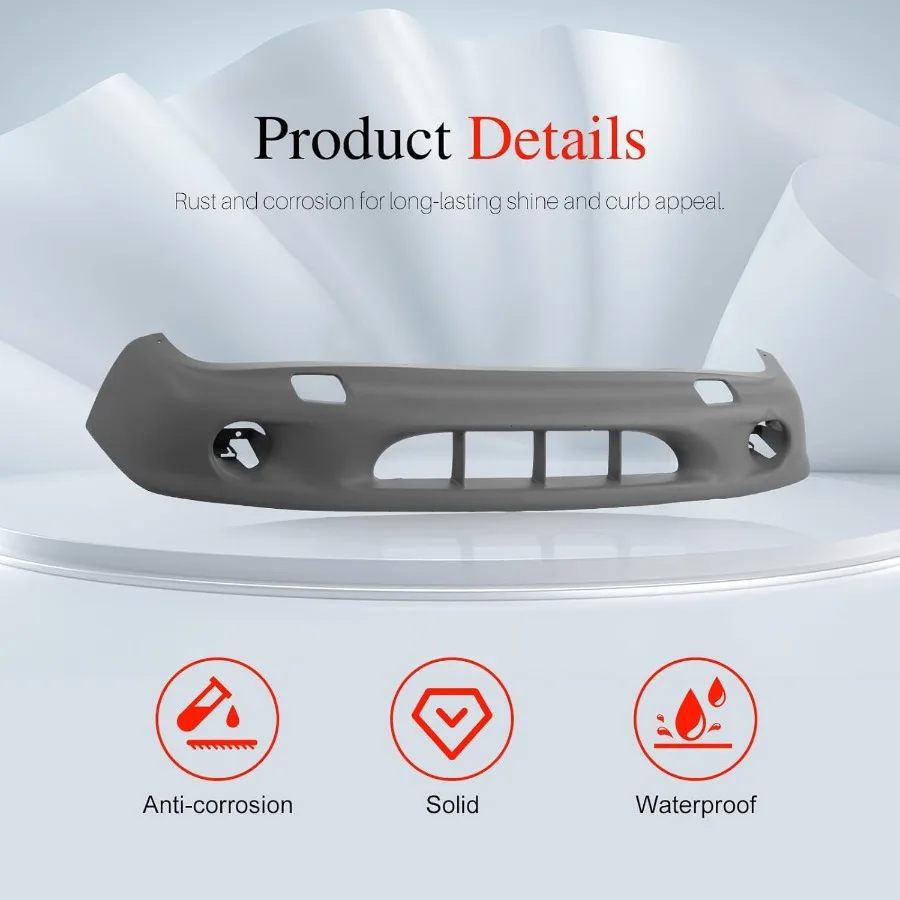 غطاء المصد الأمامي السفلي باللون الرمادي لـ 2001-2004 دودج داكوتا يناسب CH1000348 55076531AC جديد متين للسيارات الخارجية Upg