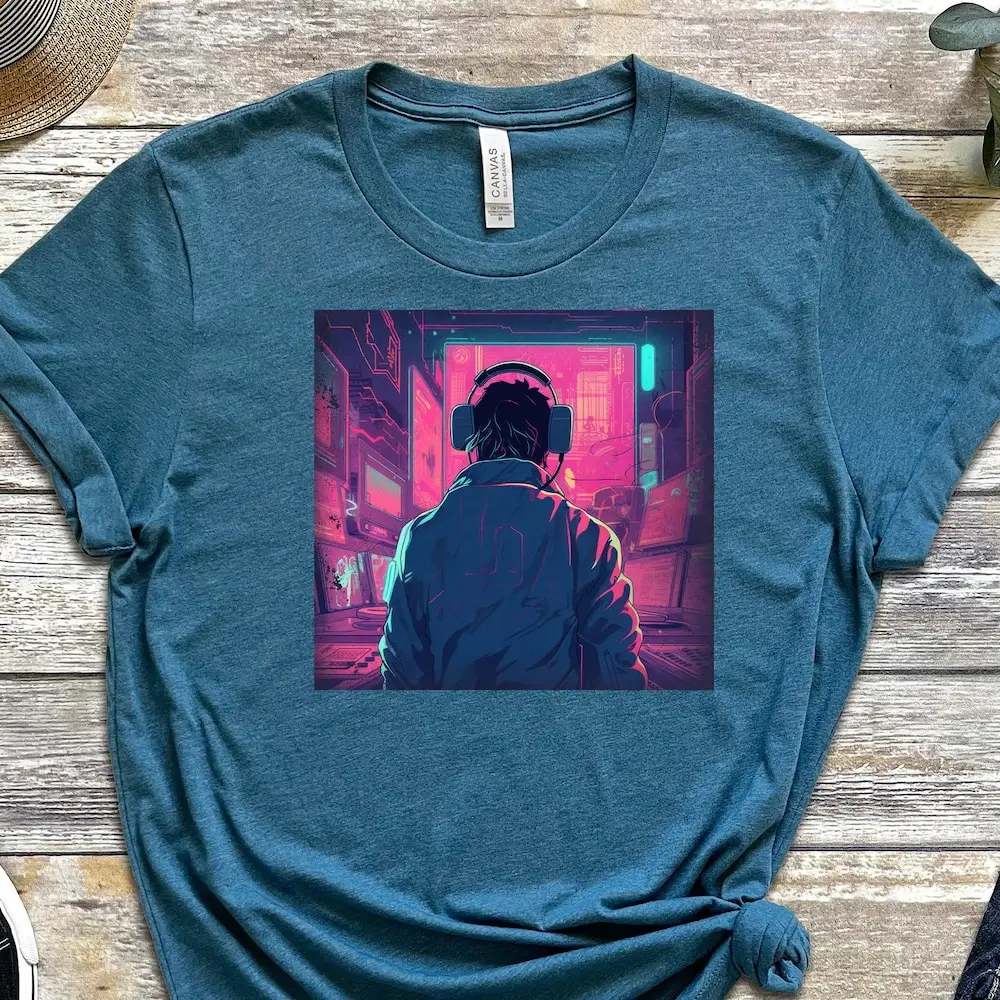 Gamer T Shirt Lofi Music Lover Chill Gaming Epic Winner For Friend Him Digital Era