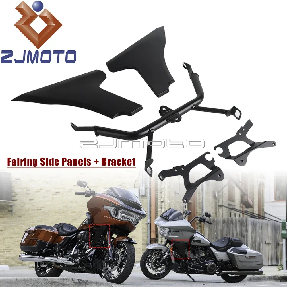 Motorcycle Front Side Fairing Panel Cover Bracket Kit For Harley Touring Road Glide Upgrade CVO FLTRXSTSE 2024 FLTRXSE 2023-2024