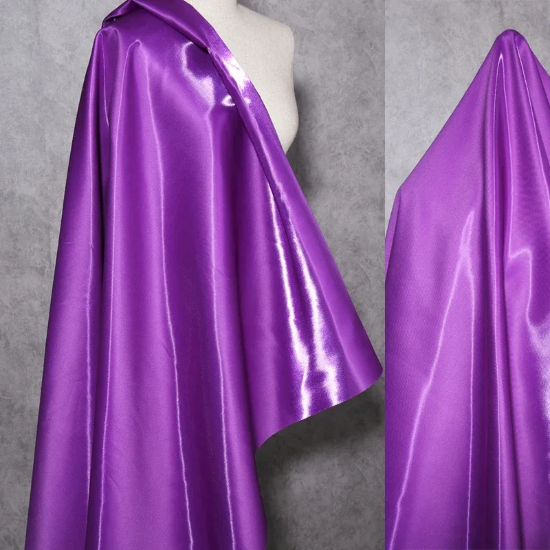 Tela satinada líquida metálica brillante de lujo azul, tela satinada brillante al agua para vestido, traje, Material de diseñador de ropa, material diy