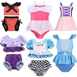 Baby Girls Swimwear Summer Bikini Set Sun Protection Kids Cute Princess Toddler Learn Swimming Suits Two-Piece Sunbeach Swimsuit