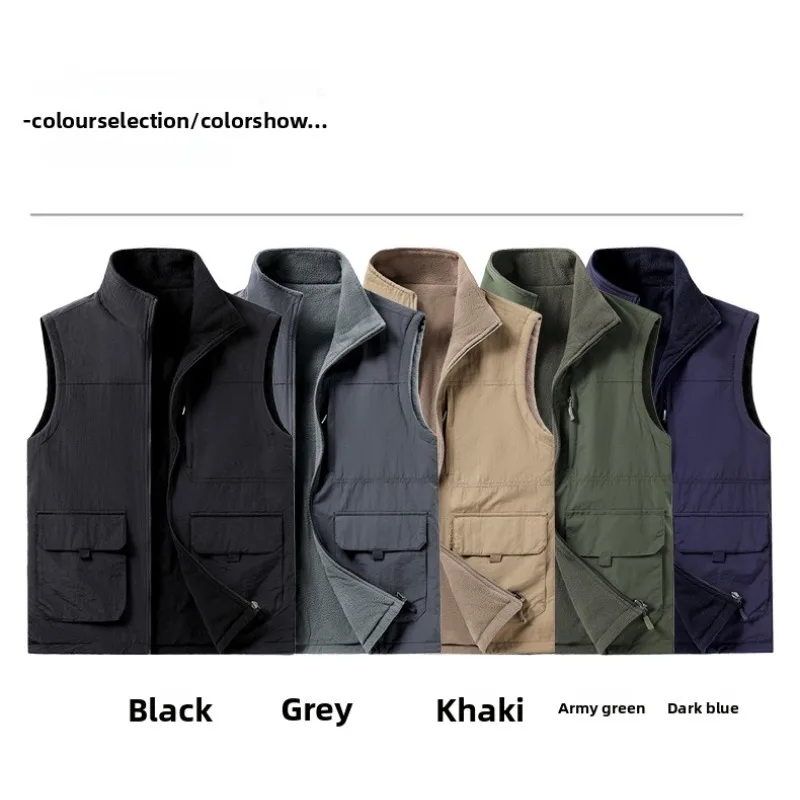 

Men's Outdoor Fishing Casual Windproof Breathable Vest Comfortable Fashionable Versatile Men's Sports and Leisure Warm Vest