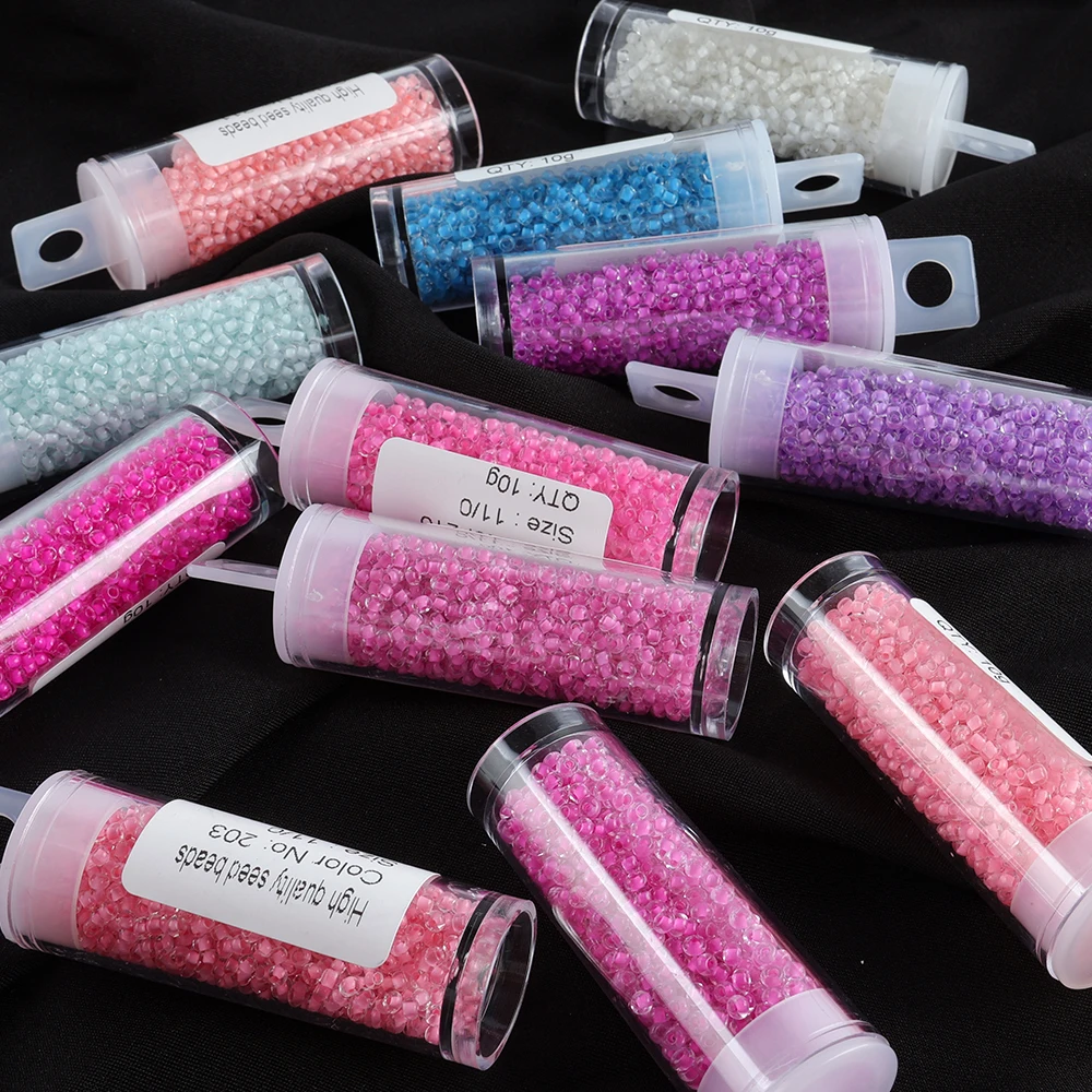 10g tube mounted 2mm high-quality dye core series round bead jewelry accessories for various DIY handmade crafts
