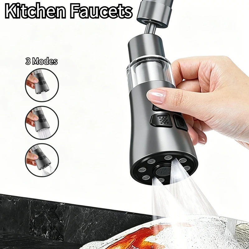 

Kitchen Faucet Extender With Filter Function Universal 720° Rotate Aerator Splash Filter Washbasin Faucet Bubbler Nozzle Aerator