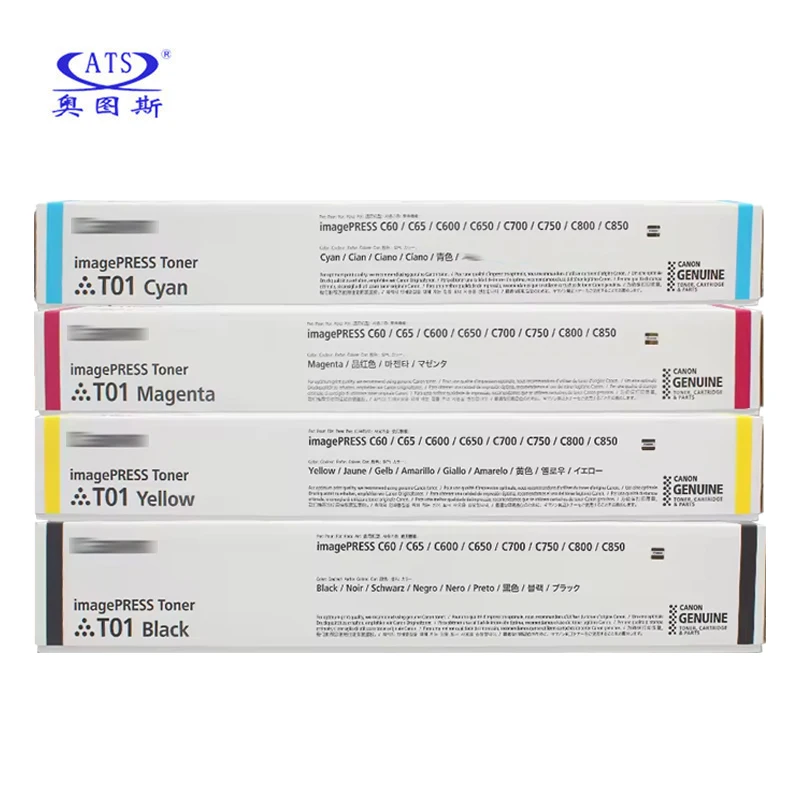 

4 шт./компл. CAN T01 C65 C600 C650 C700 C750 C800 C850 оригинальный тонер-картридж для Canon imagePRESS C60 тонер-порошок