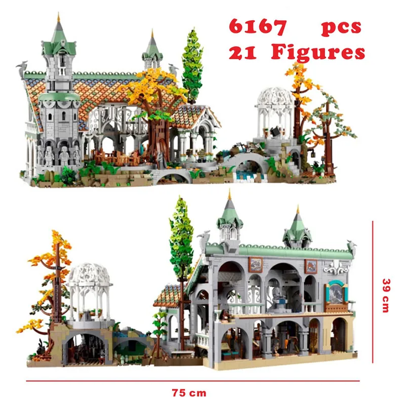 6167 Uds. Compatible con bloques de construcción de castillo 10316, juguete educativo, regalos de cumpleaños y Navidad en STOCK E9958