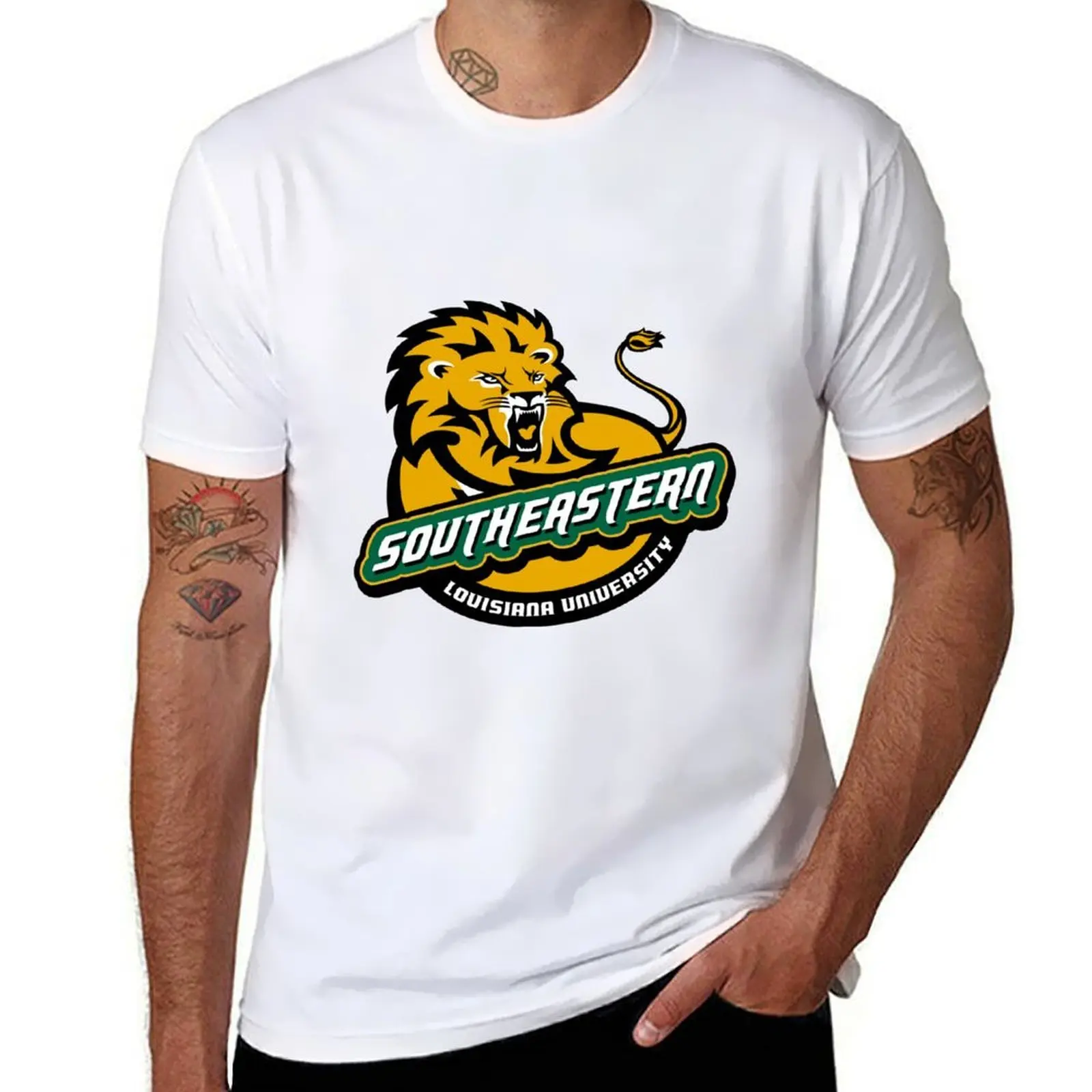 

Southeastern Louisiana Lions T-Shirt t shirts for man pack white t shirt for man 100 percent cotton T-Shirt