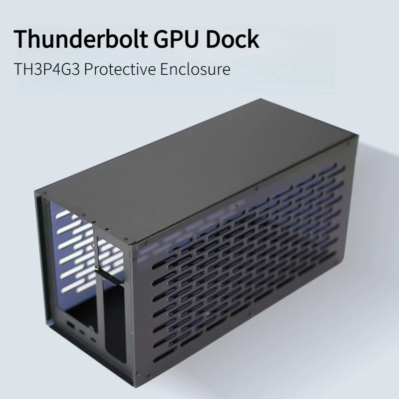 TH3P4G3 Thunderbolt eGPU Dock with USB Metal Enclosure Fixed PSU Graphics Docking Case