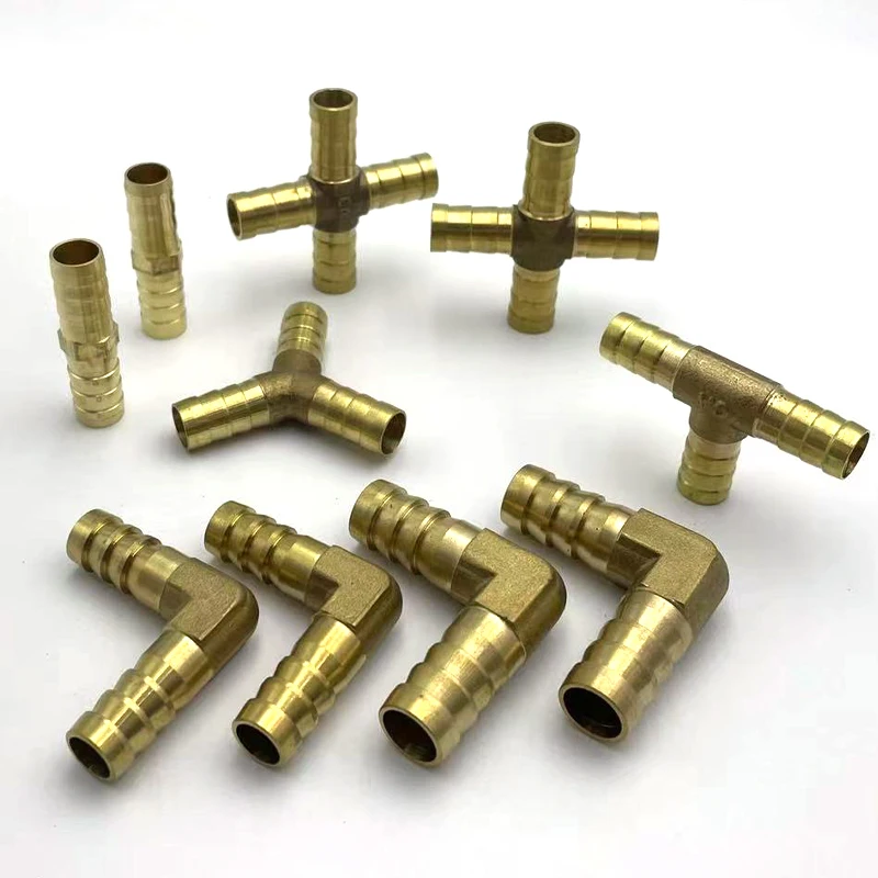 For 4mm 5mm 6mm 8mm 10mm 12mm 16mm 19mm hose copper Pagoda Water Tube Fittings Brass Barb Pipe Fitting 2 3 4 way brass connector