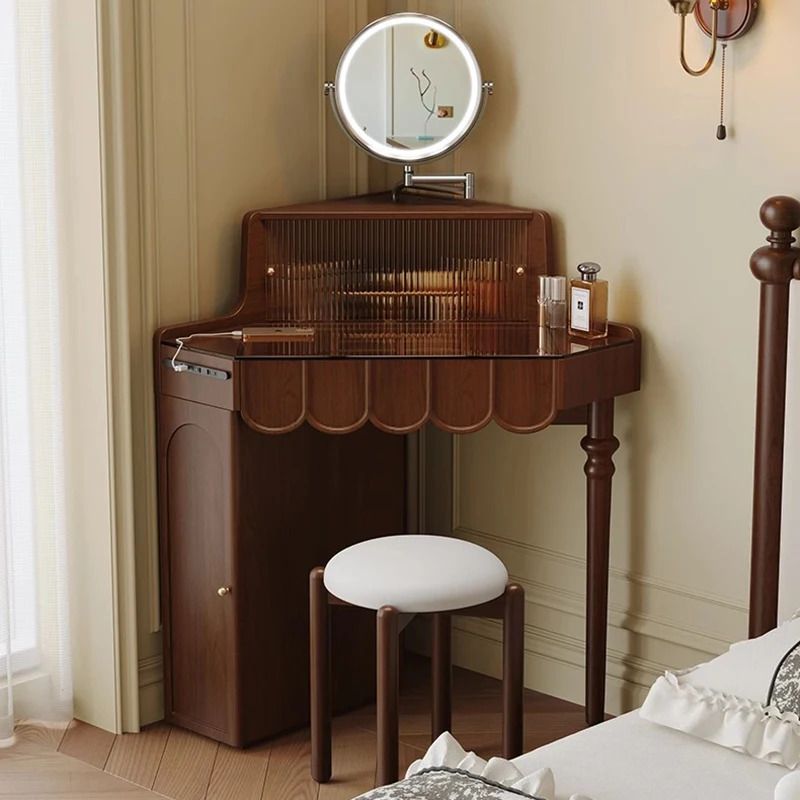 

Mid Century Luxury Vanity Table European Vintage Garden System Dressing Table Computer Bedroom Penteadeira Postmodern Furniture