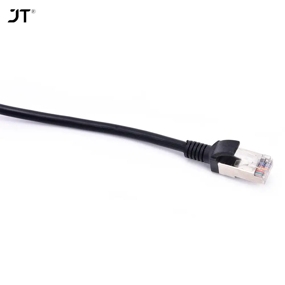 Ethernet LAN Network Extension Cable 30cm RJ45 Cable Male to Female Screw Panel Mount