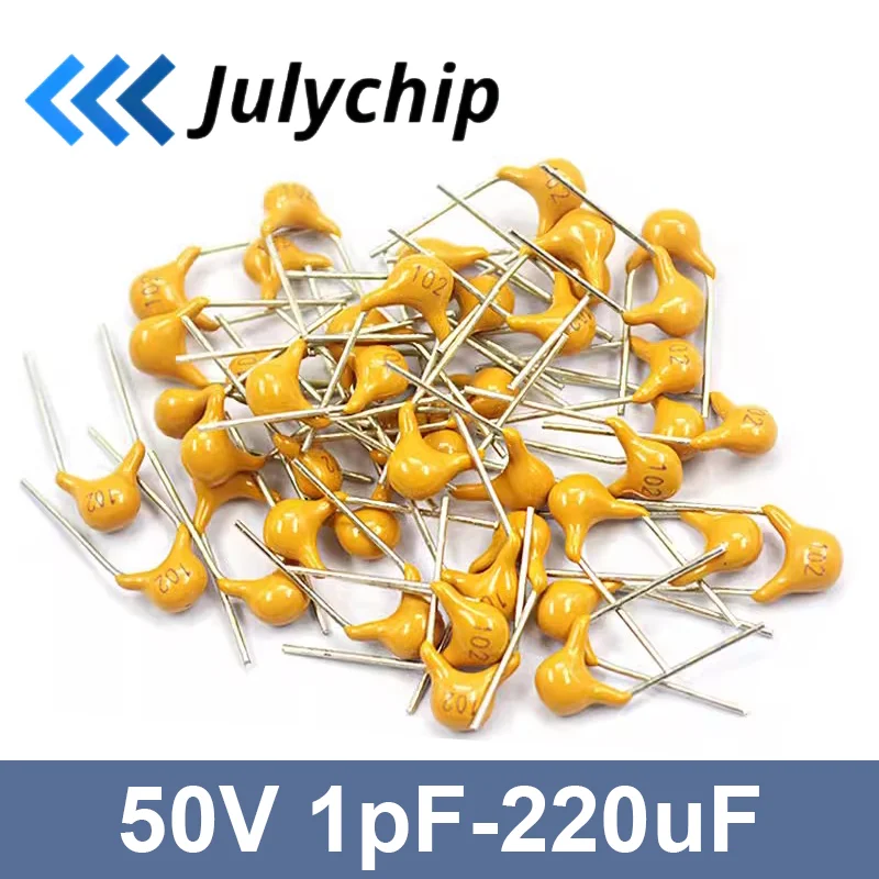 

1000pcs 50V Monolithic Ceramic Capacitors 10PF~ 10UF 22PF 47NF 220NF 1NF 1UF 4.7UF 100NF 330NF 0.1UF 102 104 105 106 103 473 334