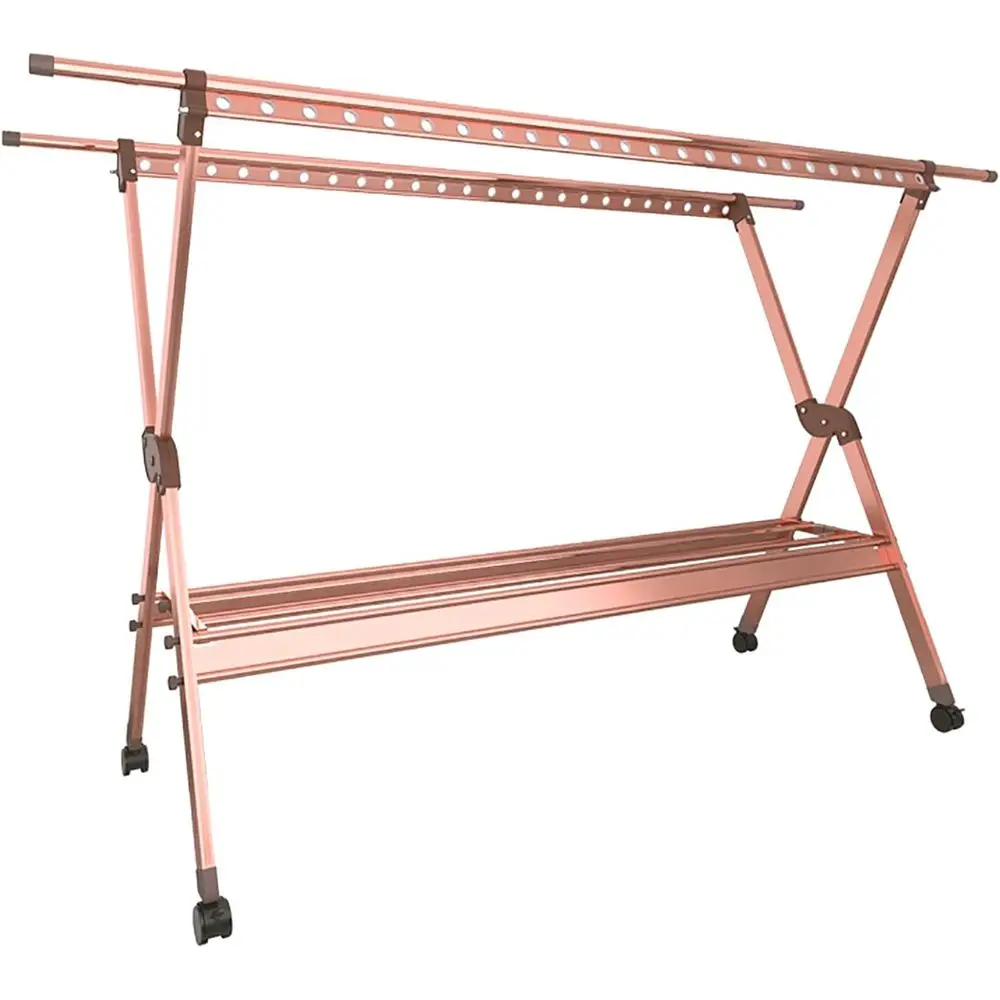 

Портативная выдвижная сушилка для одежды с колесами, большая складная сушилка для белья в помещении и на открытом воздухе