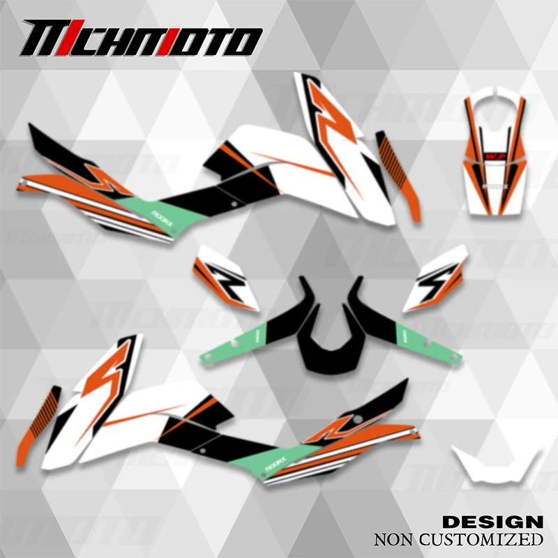 

MCHMFG Full Graphics Decals Stickers Kits For KTM DUKE 125 200 390 2011 2012 2013 2014 2015 2016 Number Name Backgrounds Custom