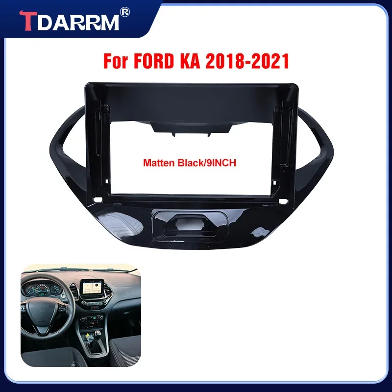

9 INCH Car DVD Player Dash Fitting Panel Frame Kit Car Audio 2DIN Adapterx For FORD KA 2018-2021